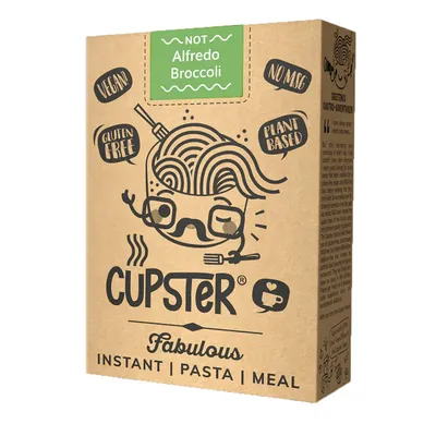 Produktbild von Cupster veganes glutenfreies Instant Nudelgericht mit glutenfreien Nudeln und cremiger Brokkoli-Soße 94g / vegan / glutenfrei