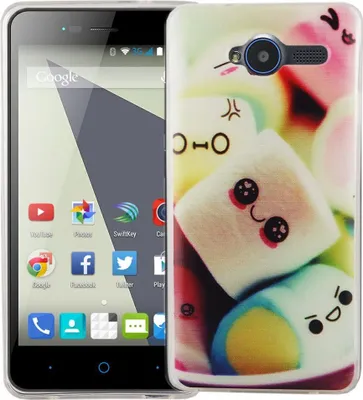 Produktbild von Handy Hülle für ZTE Blade L3 Cover Case Schutz Tasche Motiv Slim Silikon TPU Schriftzug Marshmallows