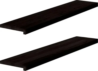 Zdjęcie produktu dla vidaXL Stopnie schodowe 2 szt. Ciemny brąz 120x30x2 cm lite drewno dębowe