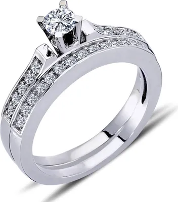 Produktbild von 0,44 Carat Diamantring Solitär Meisterstück 14 Karat Weißgold - 50 (15,90 mm) Ringgröße: 50 (15,90 mm)