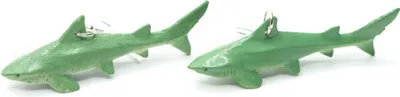 Produktbild von Hai Ohrringe Miniblings Hänger Meer Ozean Fisch Haifisch Taucher tauchen grün