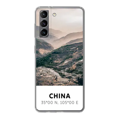 Produktbild von MuchoWow® Handyhülle Schutzhülle Hülle für Samsung Galaxy S21 China - Berge - Asien - Sommer Silikon Softcase Handy Hülle - Softcase