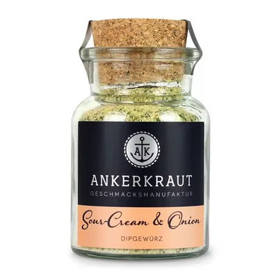 Image de Ankerkraut Mélange d'épices crème aigre et oignon dans un bocal en liège 90g