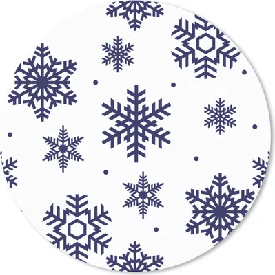 Produktbild von MuchoWow® Mauspad Mousepad Schneeflocke - Winter - Muster 20x20 cm - Mousepads - Maus Mat - Pad - Mausunterlage - Schreibtischmatte