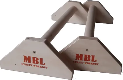 Produktbild von Liegestützgriffe Multifunktionale Parallettes aus Holz Street Workout MBL 25cm