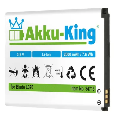 Akku fuer ZTE Li3820T43P3h785440 - Li-Ion 2000mAh