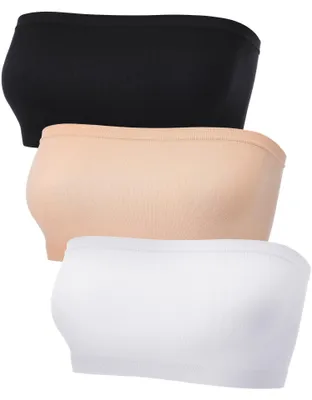 Obrázok produktu pre 3-dielna sada podprseniek typu bandeau pre dámy (mäkké, bez ramienok)
