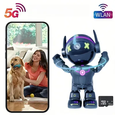 Produktbild von Robot WLAN IP Kamera 1080P Indoor, 360° PTZ Überwachungskamera Innen mit App, 2-Wege-Audio, Bewegungserkennung, Nachtsicht, Babyphone, EU-Stecker