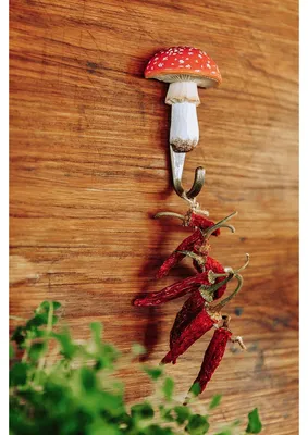 Produktbild von Wildlife Garden DecoHook Wandhaken Fliegenpilz (handgeschnitzt)