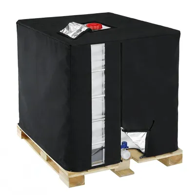 Produktbild von IBC Schutzhaube 1000L 420D Oxford, UV-beständig & wasserdicht, reißfest, 120x100x116cm, mit Kordelzug, für Wassertank im Garten & Industrie