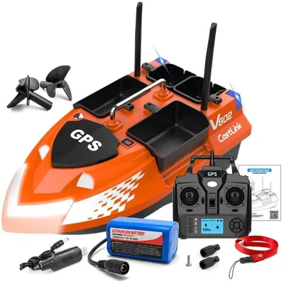 Immagine prodotto di Barca Plantat, Nadit si Momit iUni V802 PRO, GPS, 12000mAh, 4 vasche, 3kg, 500m, 15km/h