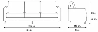 Produktbild von Villa Möbel Schlafsofa Vega, 4-Sitzer Creme