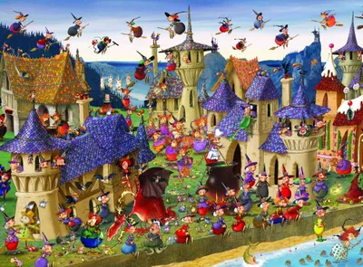 Zdjęcie produktu dla Grafika Puzzle François Ruyer Motyw czarownic - układanka 2000 elementów