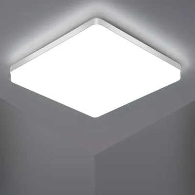 Productafbeelding van Riserva, vierkante LED-plafondlamp, 48W, IP44, 6500K (koud wit), 30cm