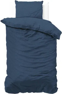Zdjęcie produktu dla Satinowe poszewki Sleeptime, kolor granatowy, 140 x 220 cm