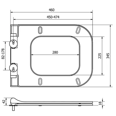 Produktbild von mexen Toilettensitz mit Absenk-Automatik, Duroplast, Weiß, schlank, Teo Elis
