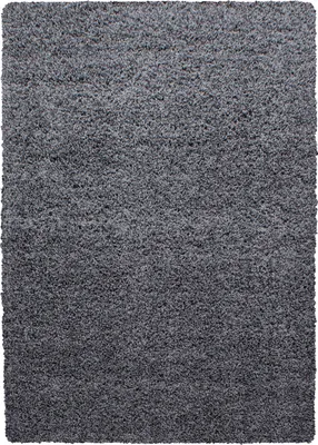 Produktbild von Villa Möbel Lifiva Wohnzimmer-Teppich, Hochflor-Teppich, Shaggy, Einfarbig, Farbe:Grau, Grösse:240x340 cm
