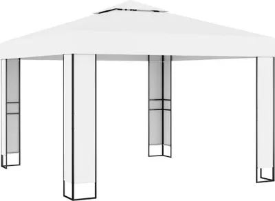 Produktbild von vidaXL Pavillon mit Doppeldach 3 x 3 m Weiß