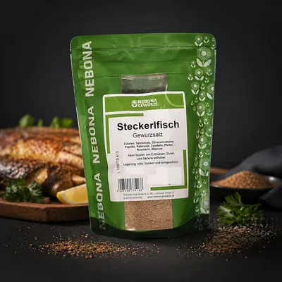 Produktbild von Nebona - Steckerlfisch Gewürzsalz - Fisch-Gewürzmarinade - Fischgewürz zum Fisch grillen - 500g