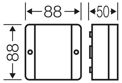 Image de Boîte de jonction - Boîte de montage plate 88x88mm DE 9321