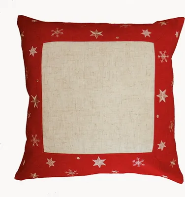Produktbild von Kissenhülle 40 x 40 cm Stickerei goldene Sterne Dekokissen