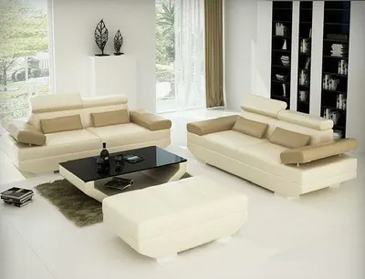 Produktbild von Wohnlandschaft Sofa Couch Sofagarnitur Polster Garnitur Leder AlfredD