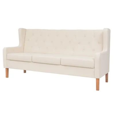 Produktbild von ZMH Sofa 3-Sitzer Stoff Cremeweiß