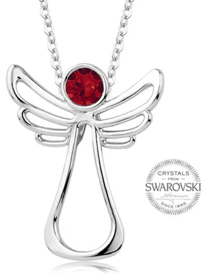 Produktbild von Red Crystal Guardian Angel Necklace