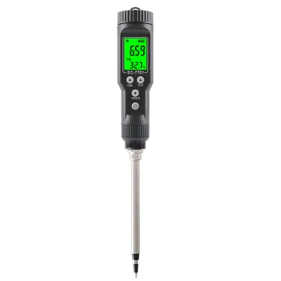 Zdjęcie produktu dla Miernik EC gleby – cyfrowy tester gleby LCD do pomiaru przewodności, temperatury i wilgotności 0,00–10,00 mS/cm