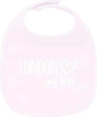 Produktbild von Huuraa Unisex Babylatz London my love Geschenk Babypink  Baumwolle London Mitbringsel