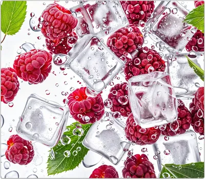 Produktbild von Spritzschutz Herdabdeckplatte Schneidebrett aus Glas Himbeereis 1-Teilig (60x52cm)