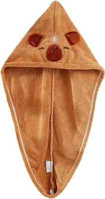 Produktbild von Drogenhaube – Absorbiert Feuchtigkeit – Trocknet das Haar schnell – Weiches Korallfleece – 61 x 24 cm