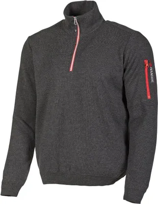 Produktbild von Ivanhoe Strickjacke Hadar Halber Reißverschluss Graphit Meliert-feine Wolle-Grau