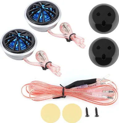 Immagine prodotto di set di tweeter da 130 W 12 V, altoparlanti musicali stereo ad alta sensibilità per sistemi audio per auto