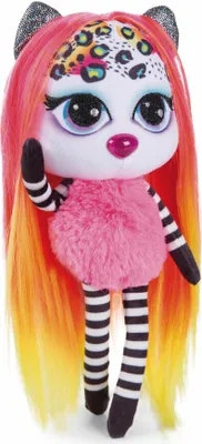 A plush toy doll standing upright.