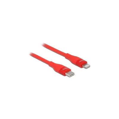 Produktbild von DeLOCK Daten- und Ladekabel USB Type-C zu Lightning für iPhone, iPad und iPod rot 1 m MFi, Rot, USB C, Lightning, 1 m, Männlich, Männlich