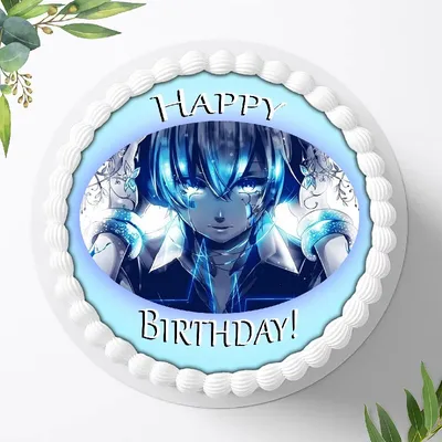 Produktbild von Für die Geburtstags Torte ein Tortenaufleger, Zuckerbild mit dem Motiv: Anime Manga, Essbares Foto für Torten, Fondant, Ø 20cm, 0319c