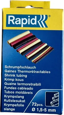 Produktbild von Rapid Schrumpfschlauch Set, 72 Stk., 1,5-5 mm Durchmesser