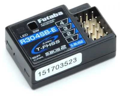 4-Kanal T-FHSS 2,4 GHz Empfänger, integrierte Antenne, 6,7 g