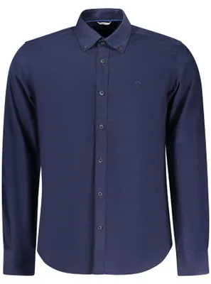 Produktbild von Herrenhemd Blau: Langarm, Button-Down, Umweltfreundlich