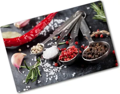Produktbild von Tulup Glas Herdabdeckplatte - 80x52 cm - Glaskeramikkochfeld-Abdeckung Spritzschutz Glasabdeckplatte - Einteilig - Essen & Getränke - Kräuter und Gewürze - Rot