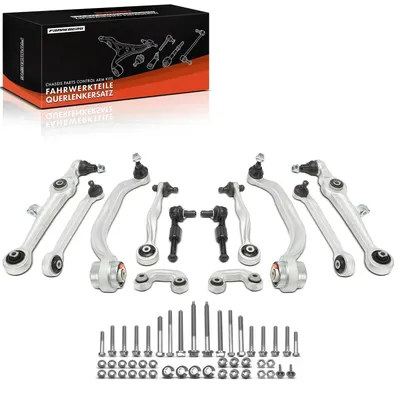 Immagine prodotto di Kit braccetti sospensione - Asse anteriore - 12 pezzi - Per VW Passat 3B2 3B3 3B5 3B6 - Per Audi A4 8D2 - Sostituisce il ricambio OEM 4D0407694E