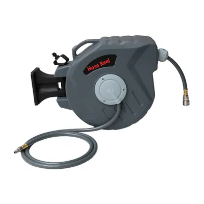 Produktbild von Schlauchaufroller Schlauchtrommel 20 m automatisch 18 bar– Wand-Schlauchbox mit 1/4 Zoll Anschluss und Einzug-Automatik – Schlauchaufroller mit flexibler Wandhalterung Druckluftschlauch