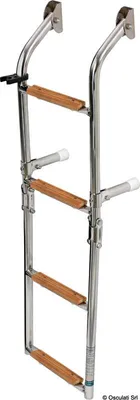 Image de Echelle de bain AISI316/Iroko 4 marches , 1 pièce