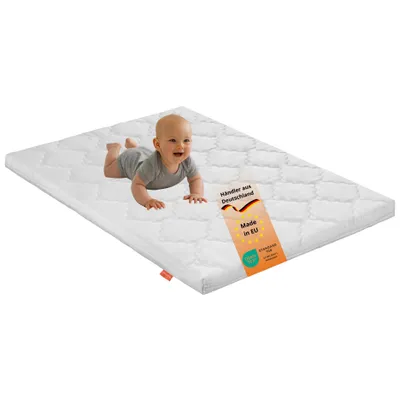 Produktbild von sleepling Laufgittermatratze, Babymatratze Laufstall, 75 x 100 x 5 cm, Bezug waschbar 60 Grad, weiß