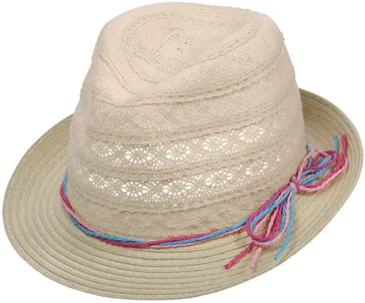 Produktbild von Trilbyhut für Mädchen Kinder Sonnenhut Strohhut, beige, 52