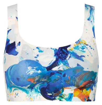 Zdjęcie produktu dla sloggi – damski stanik typu bustier Blue ZERO Feel 20 w kolorze kwiatowo-różowym – rozmiar S