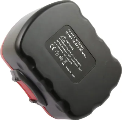 Produktbild von Avizar, NiMH Akku 14.4V 3000mAh Ersatz für Bosch GLI / GSR 14,4 VE-2, Schwarz / Rot