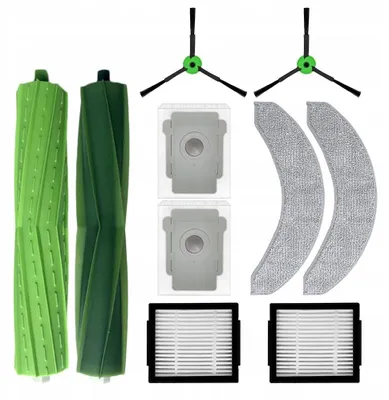Produktbild von Set mit 10 Artikeln für iRobot Roomba Combo J7+ J9+ 10 Max: Bürsten, Filter, Staubsaugerbeutel, Mopps / Combo J7+ Set