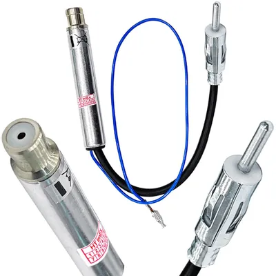 Produktbild von Adapter ISO auf DIN mit Phantomeinspeisung kompatibel mit JVC Kenwood Autoradio mit DIN Antenneneingang